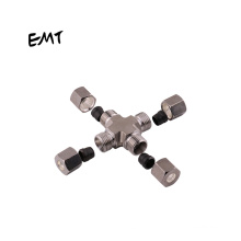 EMT Top Quality 4 way cross metric male thread ferrule union fittings compression connectors